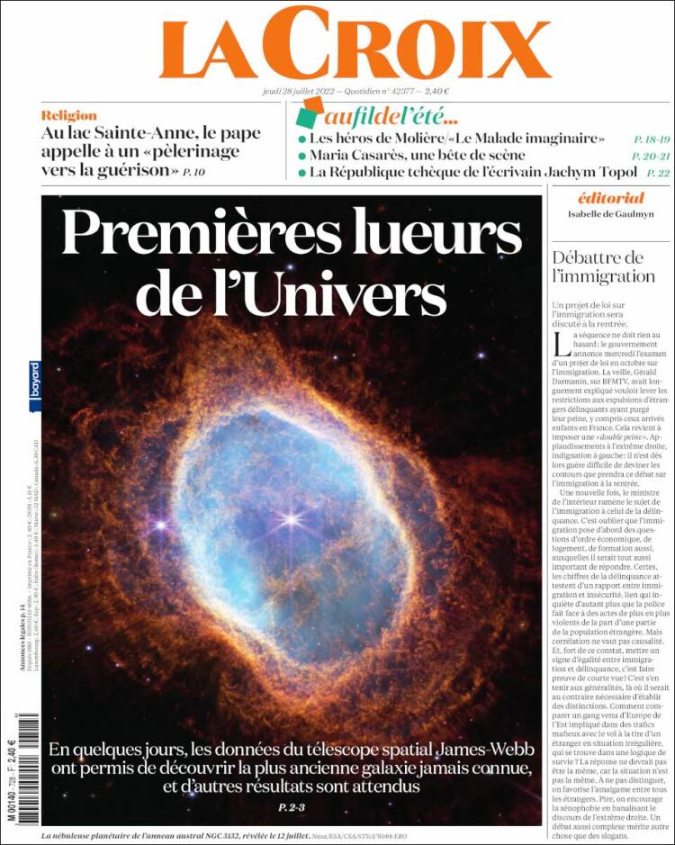 Portada de La Croix (France)