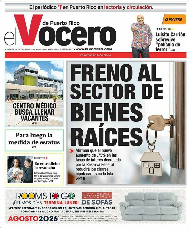 Portada de Vocero (Puerto Rico)