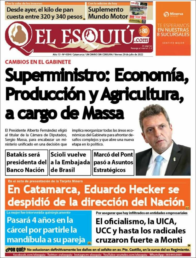 Portada de El Esquiu (Argentina)