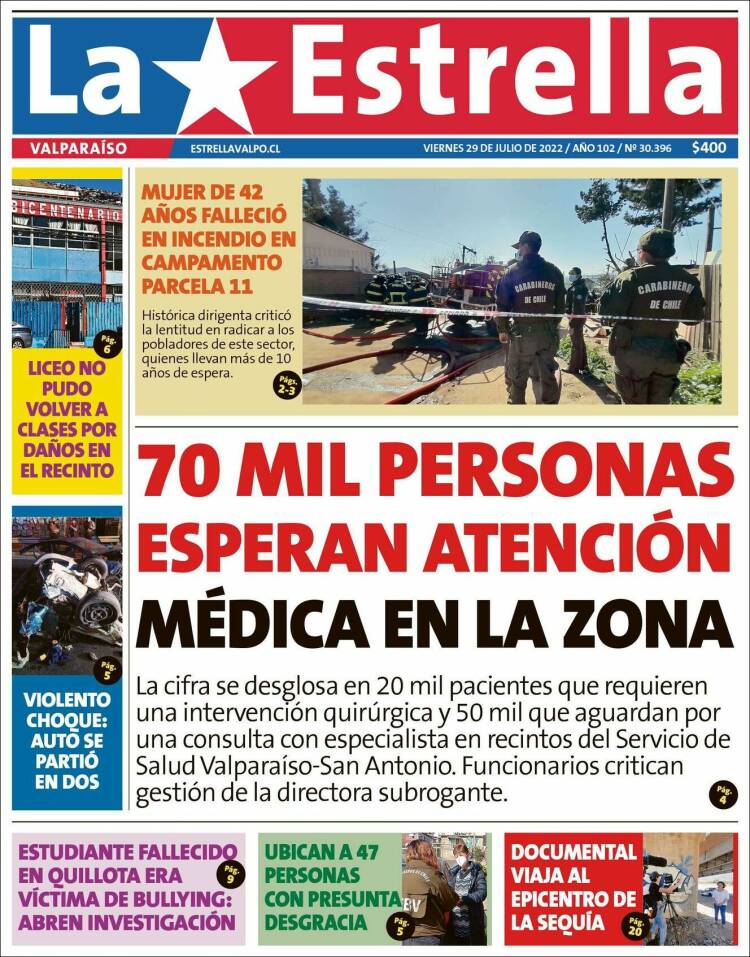 Portada de Estrella de Valparaiso (Chile)