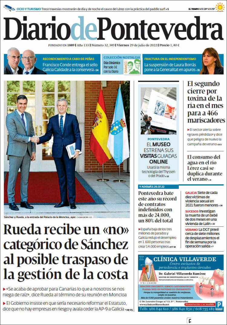 Portada de Diario de Pontevedra (Espa&ntilde;a)