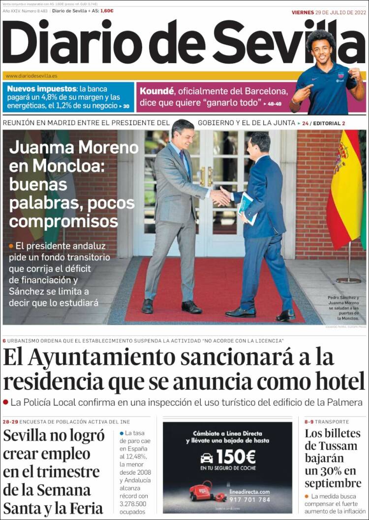 Portada de Diario de Sevilla (Espa&ntilde;a)