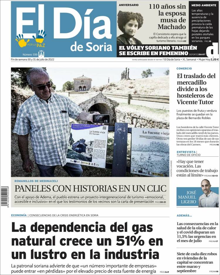 Portada de El Día de Soria (Espa&ntilde;a)