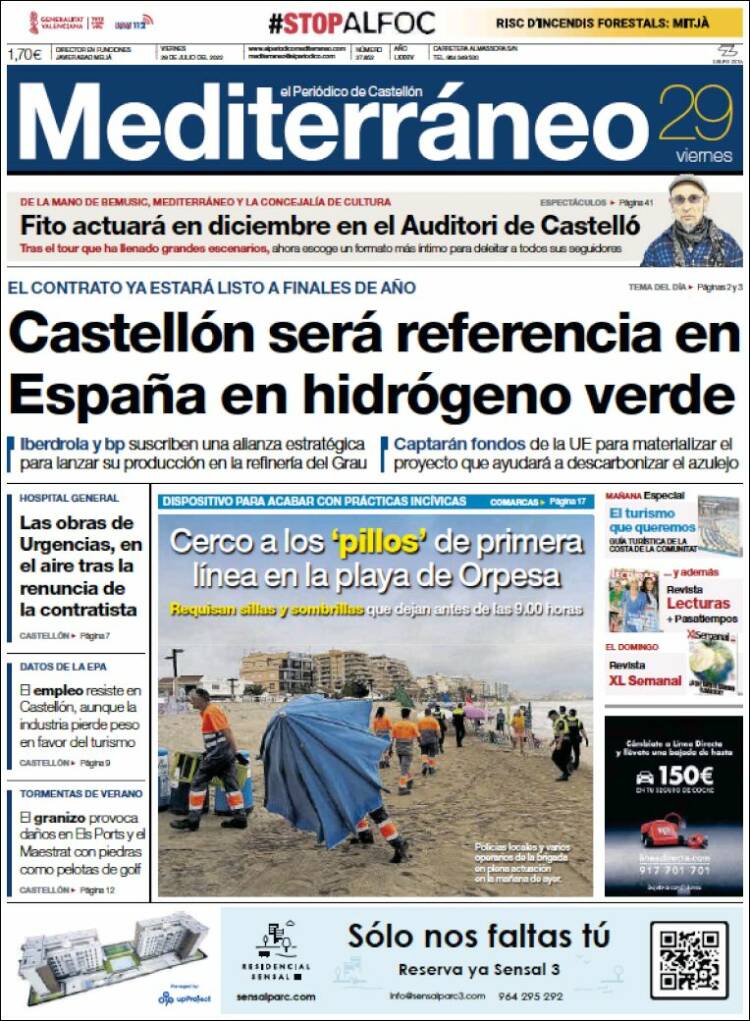 Portada de El Periódico Mediterraneo (Espa&ntilde;a)