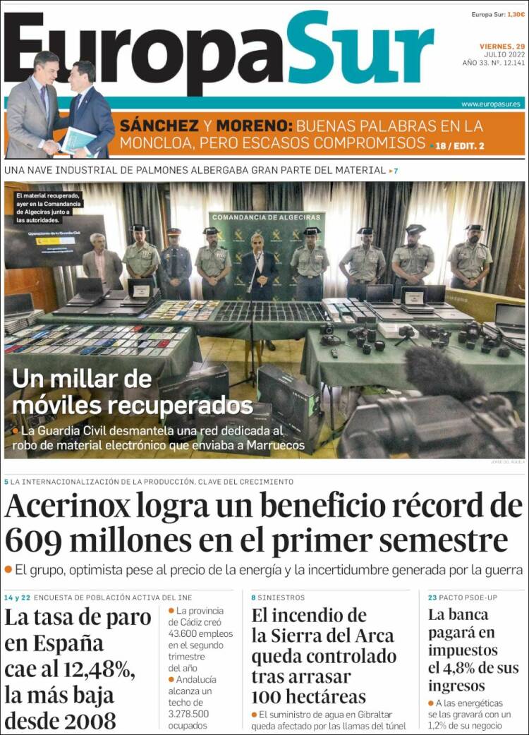 Portada de Europa Sur (Espa&ntilde;a)