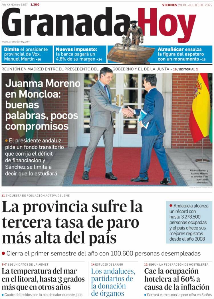 Portada de Granada Hoy (Espa&ntilde;a)