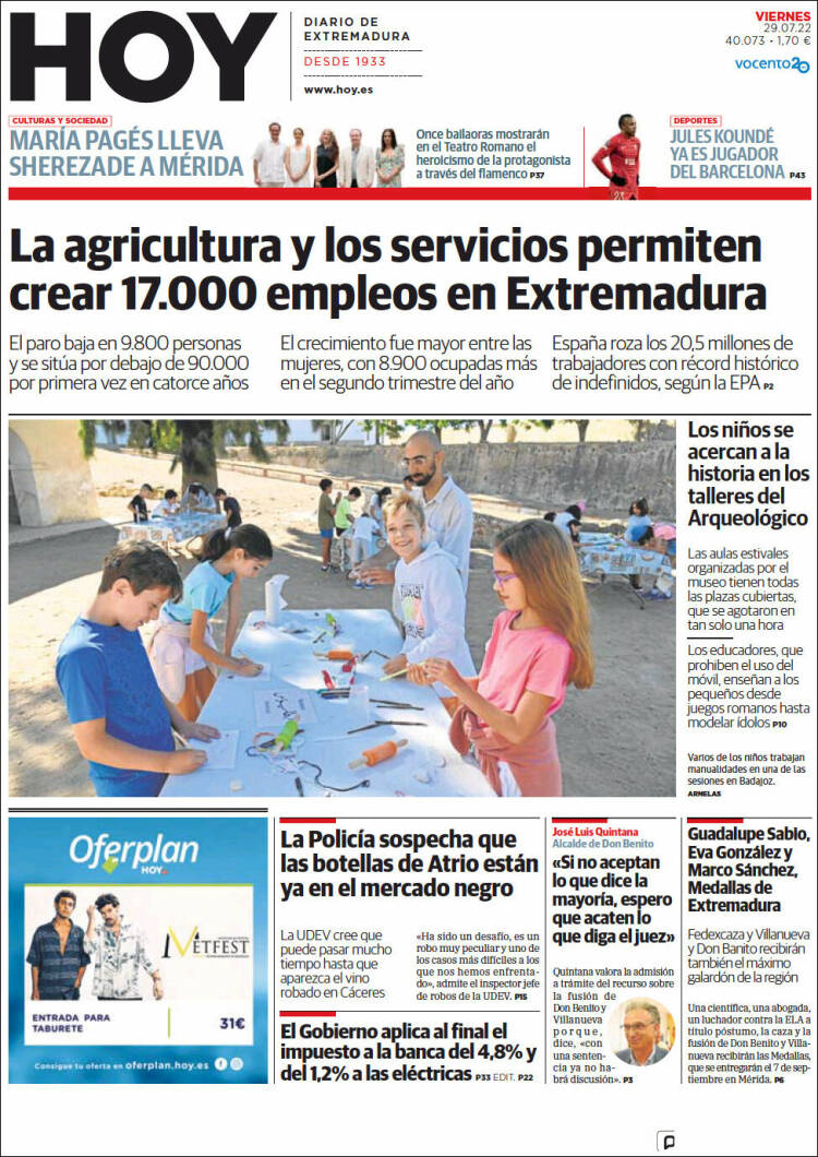 Portada de Hoy - Caceres (Espa&ntilde;a)