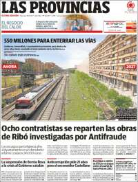 Portada de Las Provincias (Espa&ntilde;a)