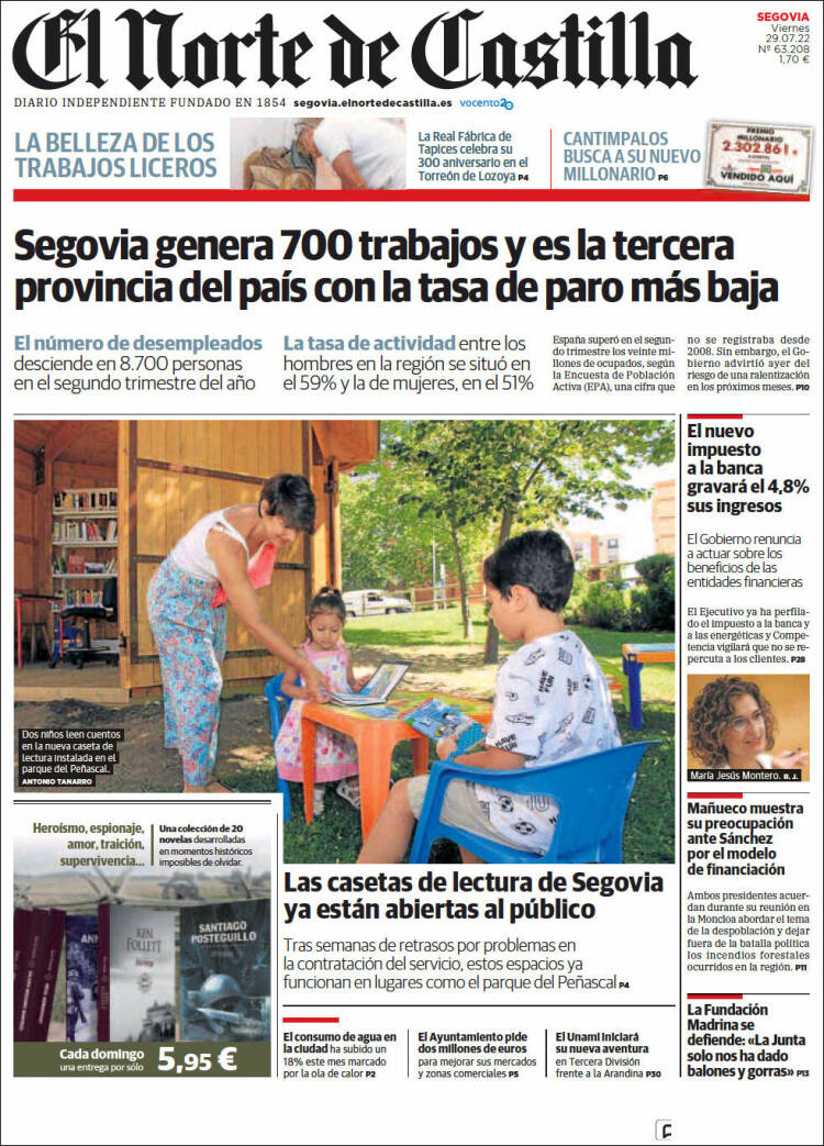 Portada de Norte de Castilla - Segovia (Espa&ntilde;a)