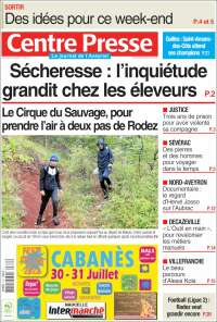 Portada de Centre Presse (Francia)