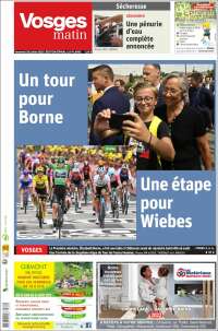 Portada de Vosges Matin (Francia)