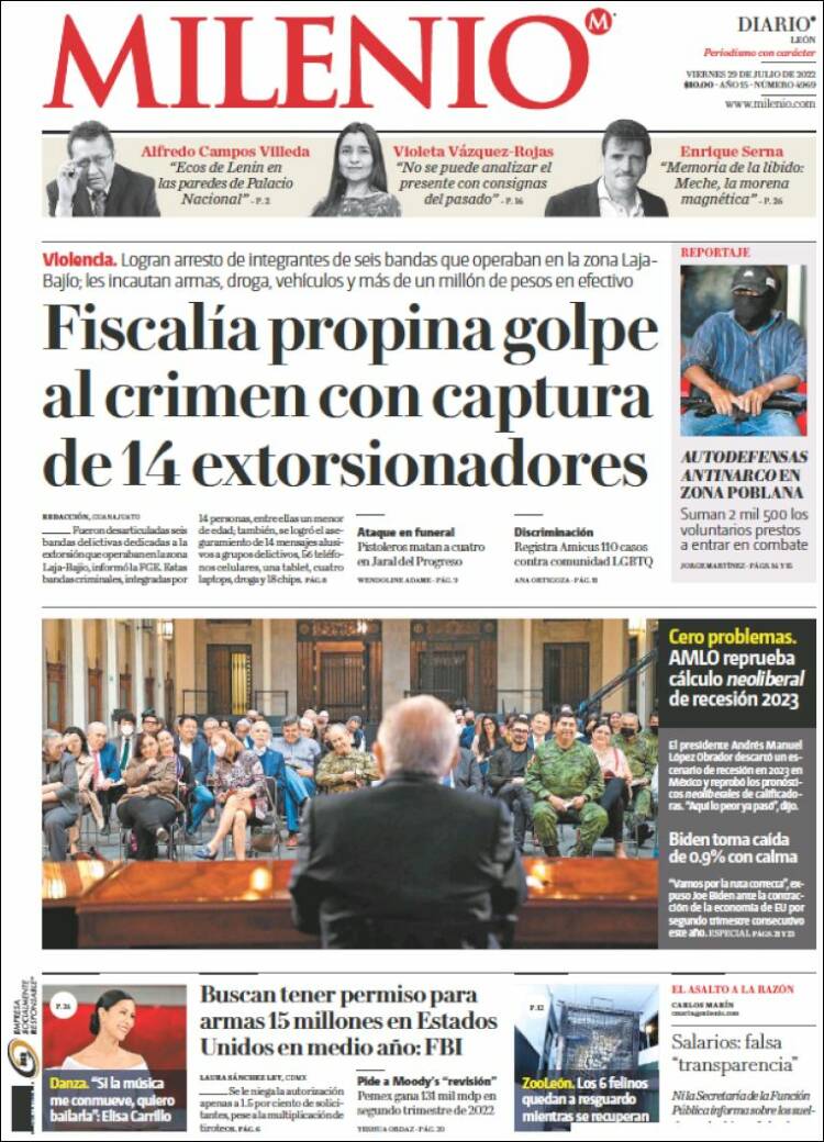 Portada de Milenio de León (M&eacute;xico)