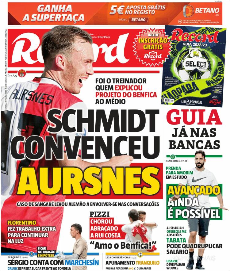 Portada de Record (Portugal)