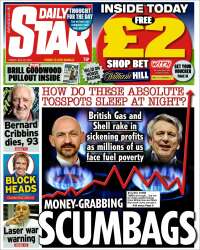 Portada de Daily Star (United Kingdom)