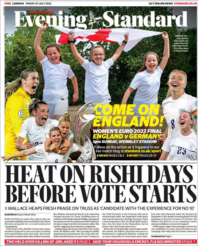 Portada de Evening Standard (United Kingdom)