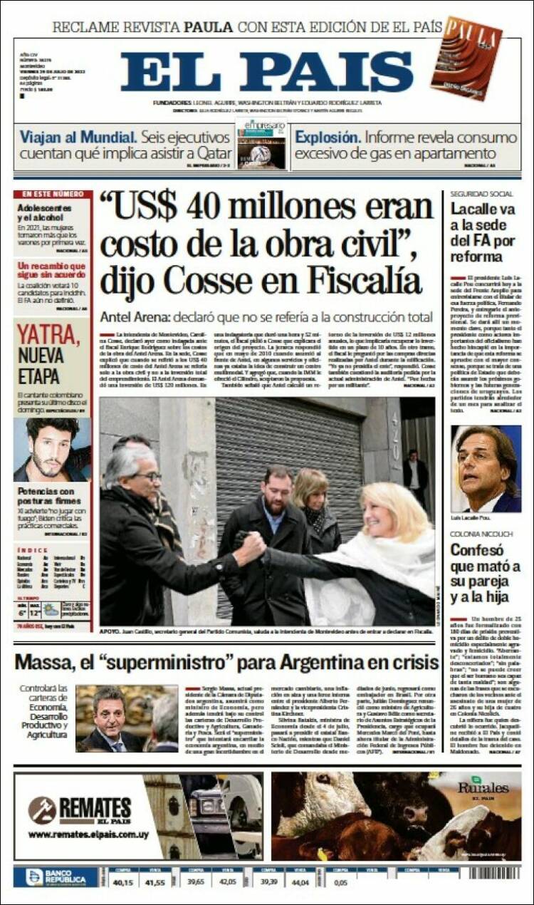 Portada de El País (Uruguay)