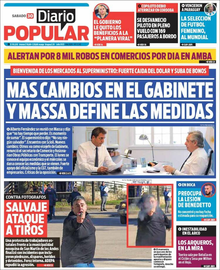 Portada de Diario Popular (Argentina)