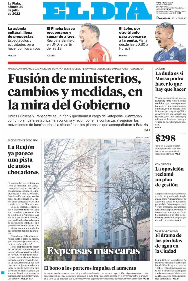 Portada de El Día de la Plata (Argentina)