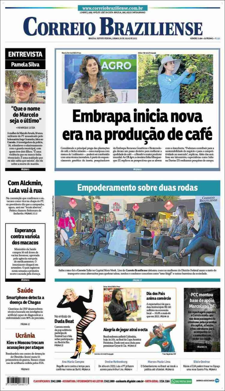 Portada de Correio Braziliense (Brasil)