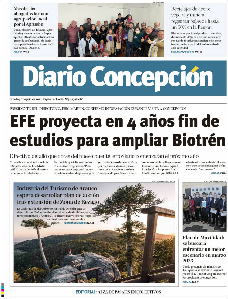 Portada de Diario de Concepción (Chile)