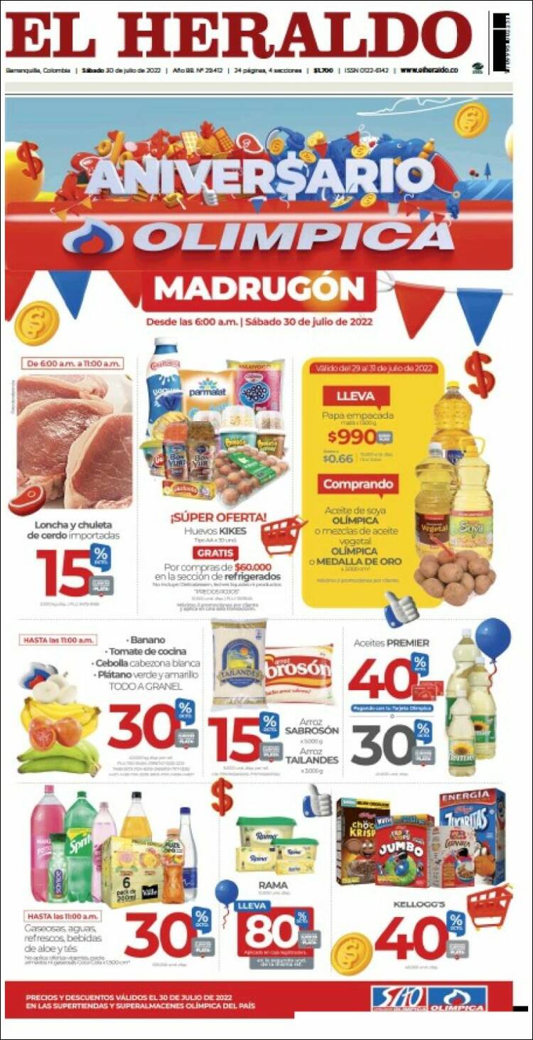 Portada de El Heraldo (Colombia)