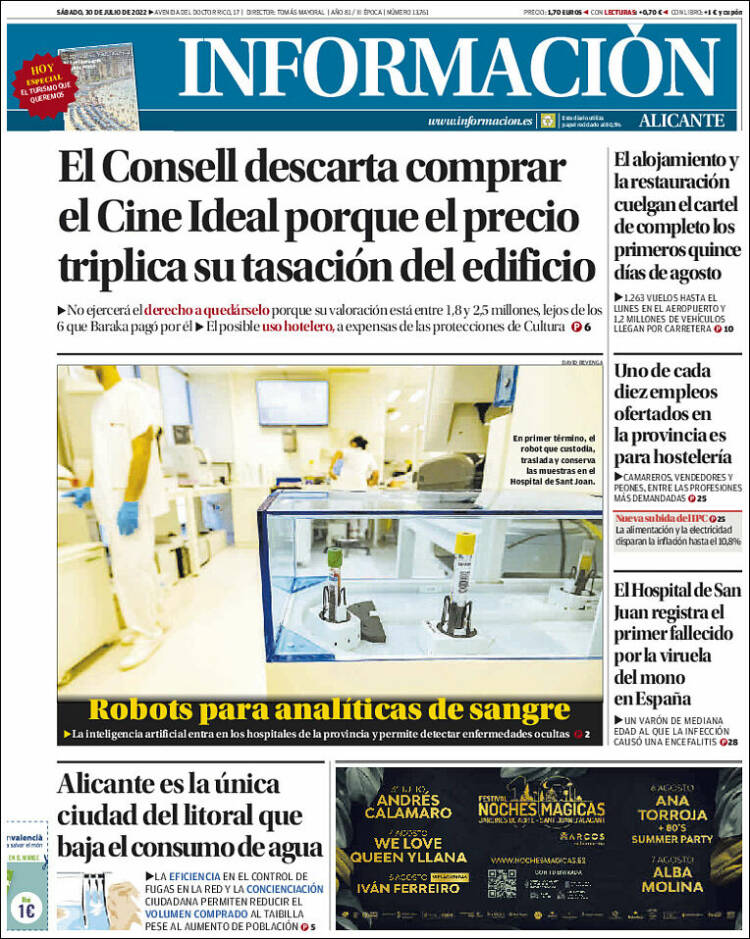 Portada de Diario Información (España)