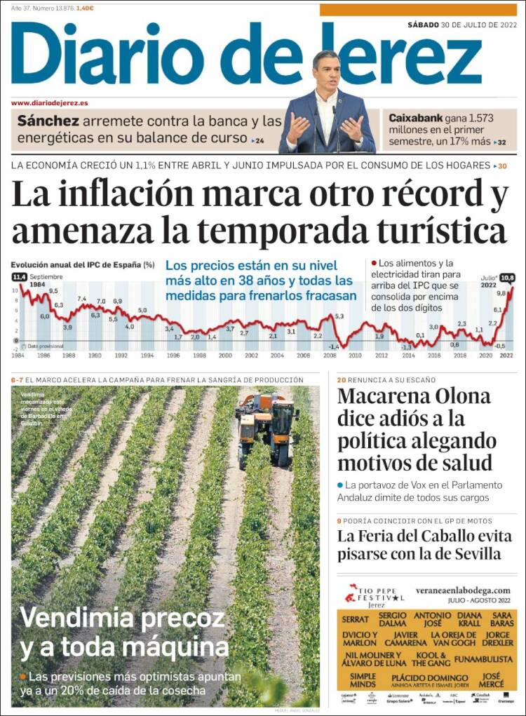 Portada de Diario de Jerez (España)