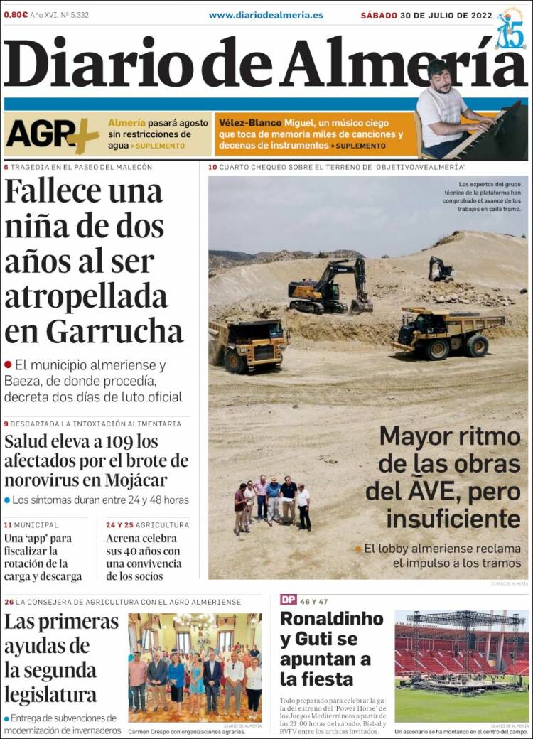 Portada de Diario de Almería (España)