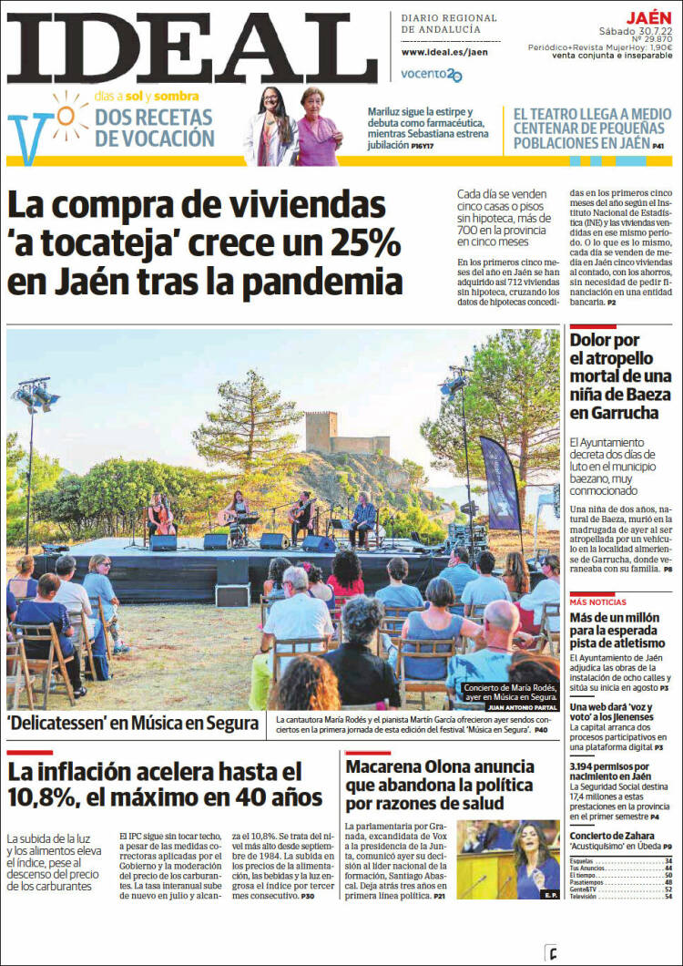 Portada de El Ideal de Jaén (España)