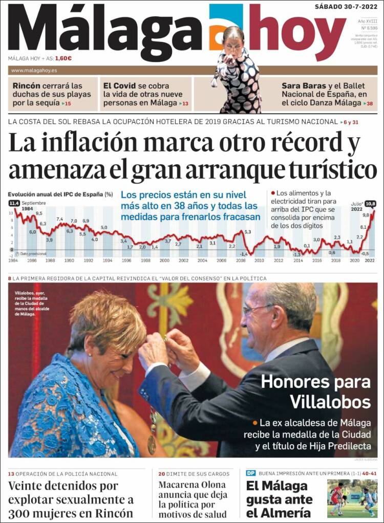 Portada de Málaga Hoy (España)