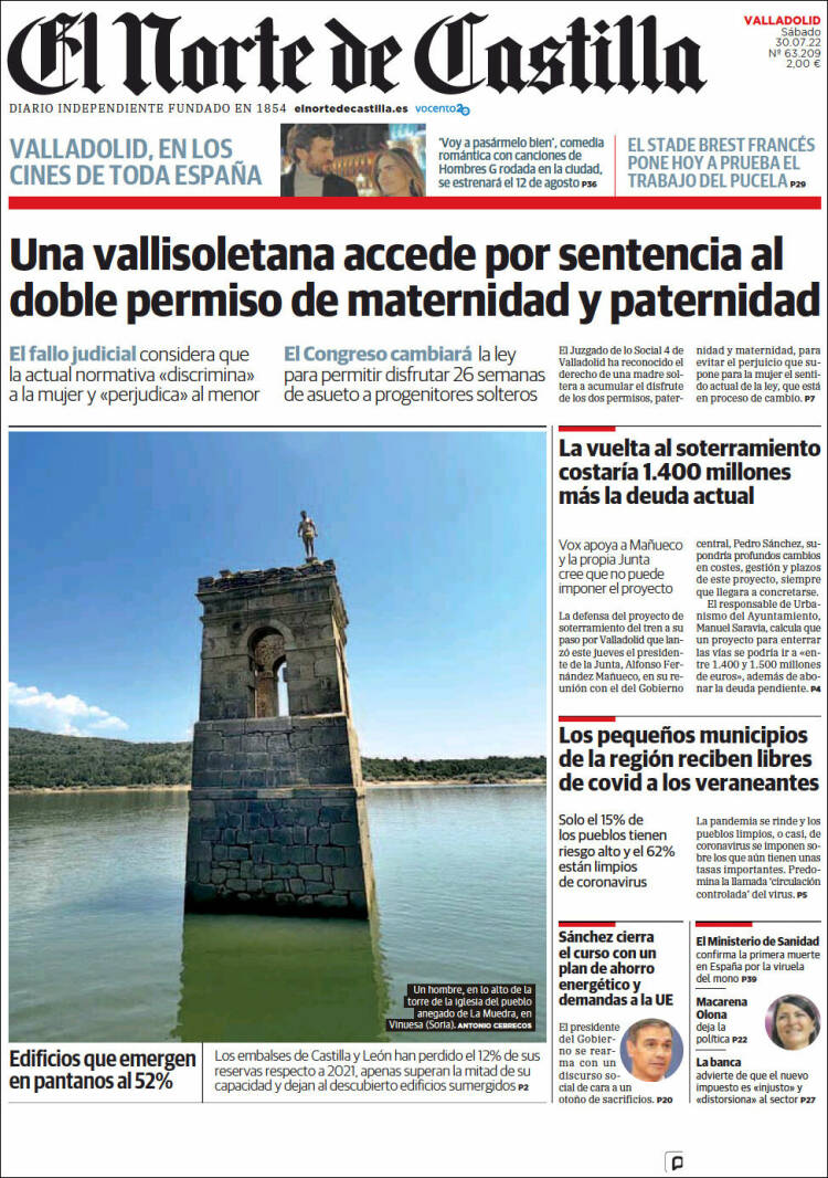 Portada de Norte de Castilla - Valladolid (España)
