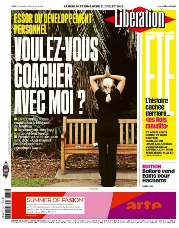 Portada de Libération (Francia)
