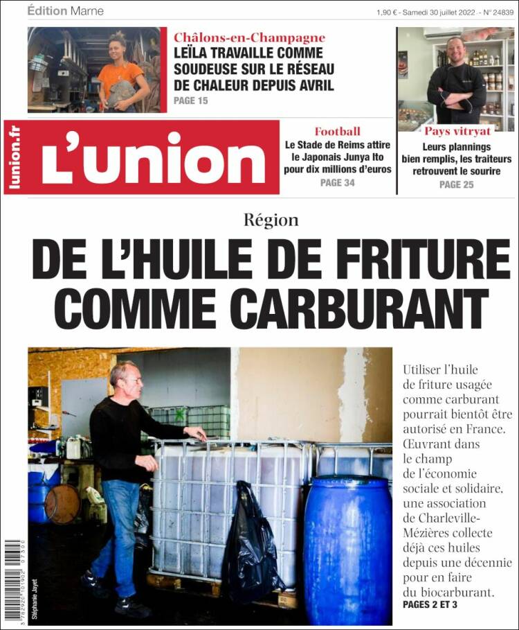 Portada de L'Union (Francia)