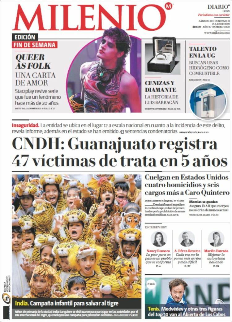 Portada de Milenio de León (M&eacute;xico)