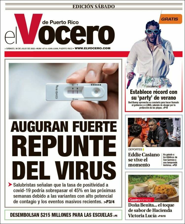 Portada de Vocero (Puerto Rico)