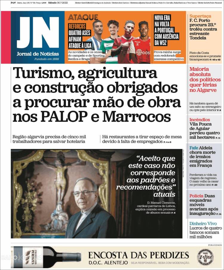 Portada de Jornal de Notícias (Portugal)