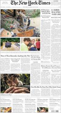 Portada de New York Times (USA)