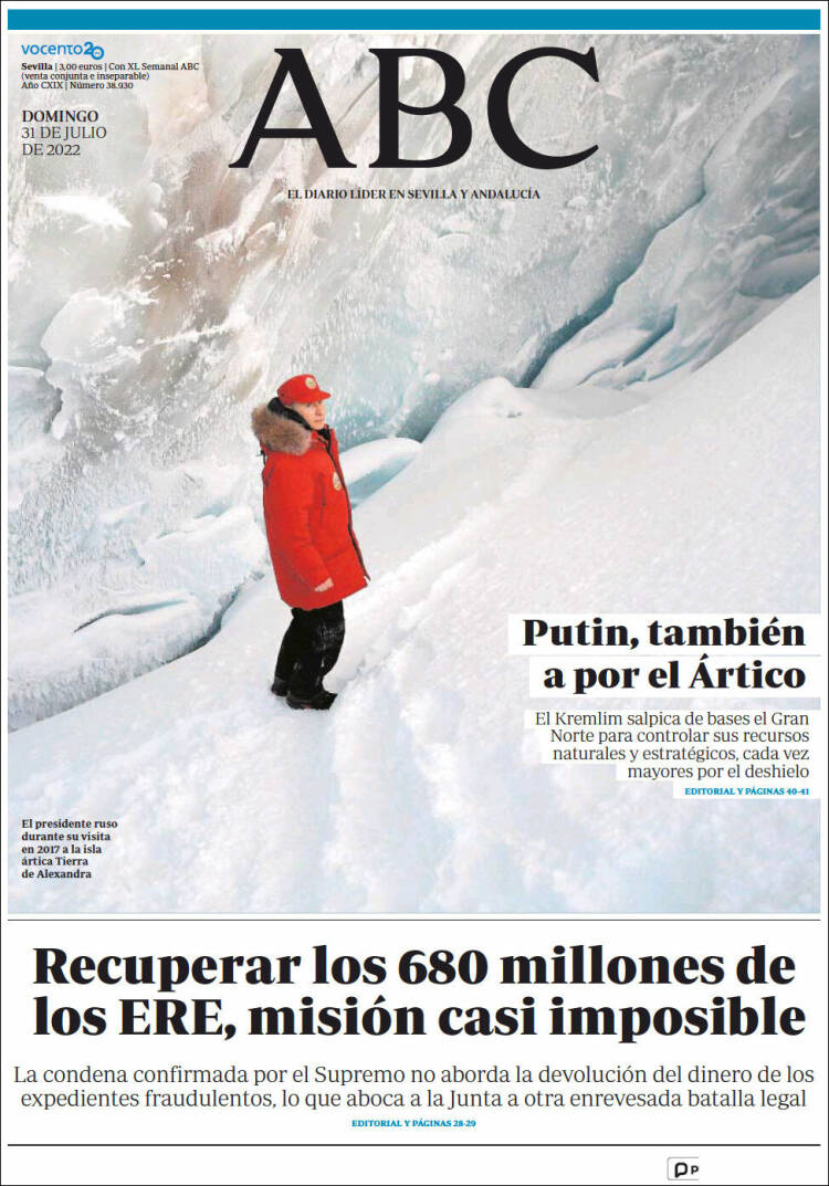 Portada de ABC - Sevilla (España)