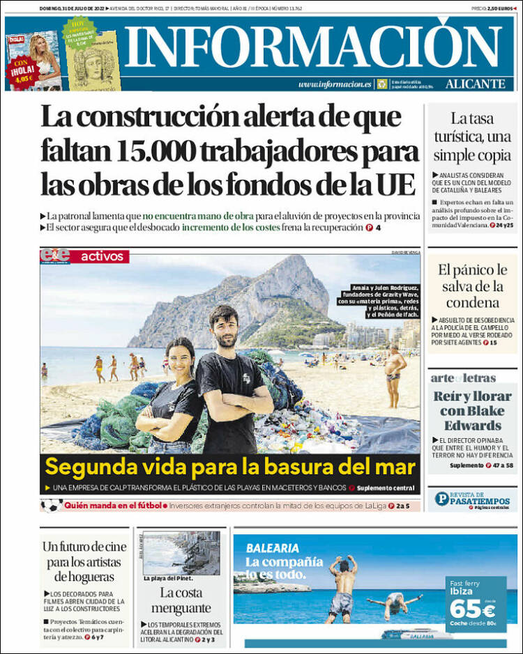 Portada de Diario Información (España)