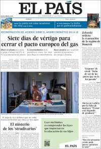 Portada de El País (Espagne)