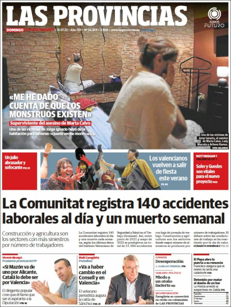 Portada de Las Provincias (España)