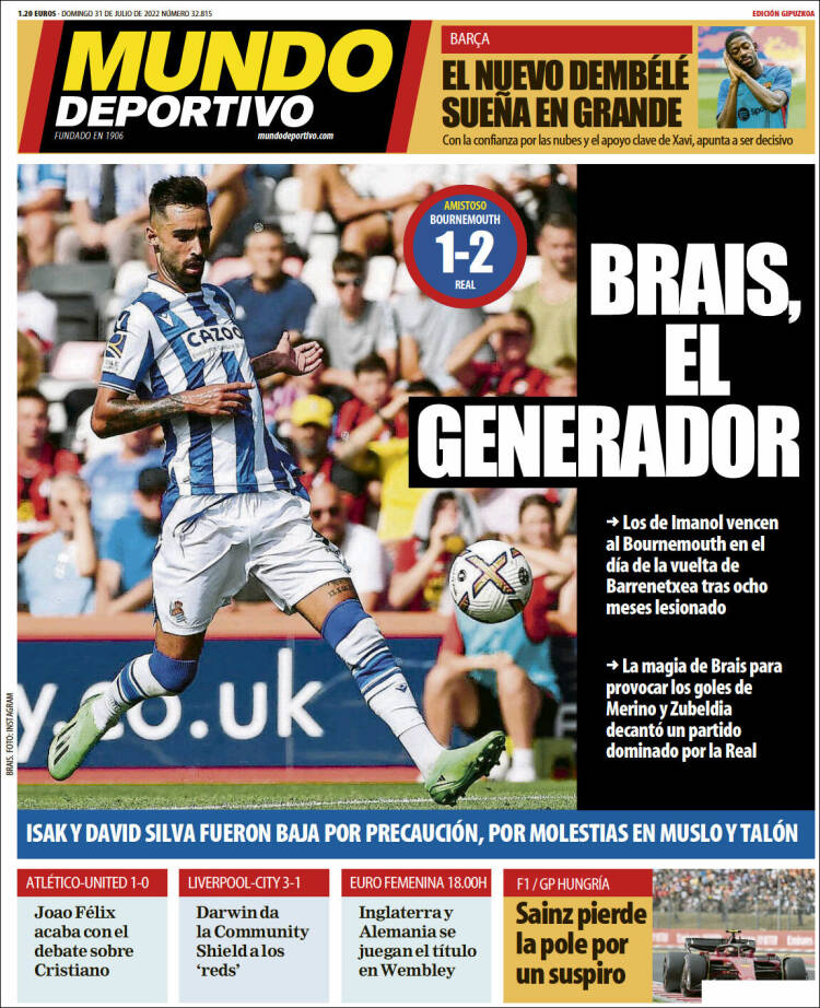 Portada de Mundo Deportivo Gipuzkoa (España)