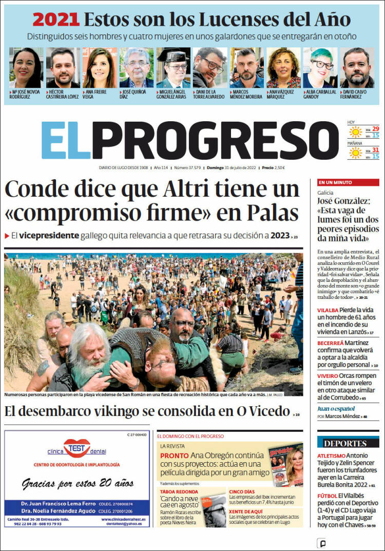 Portada de El Progreso (Spain)