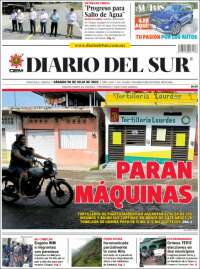 Portada de El Diario del Sur (Mexique)