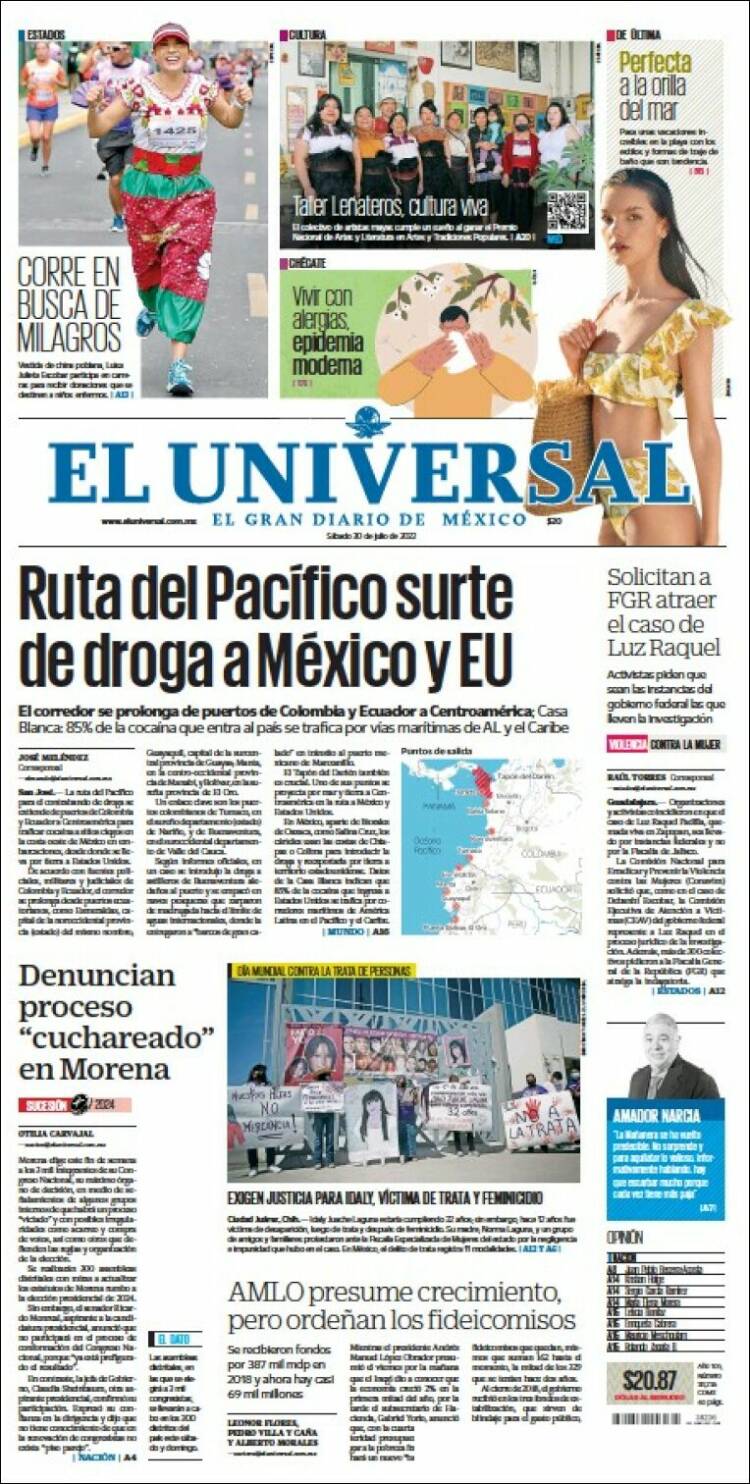 Portada de El Universal (Mexico)