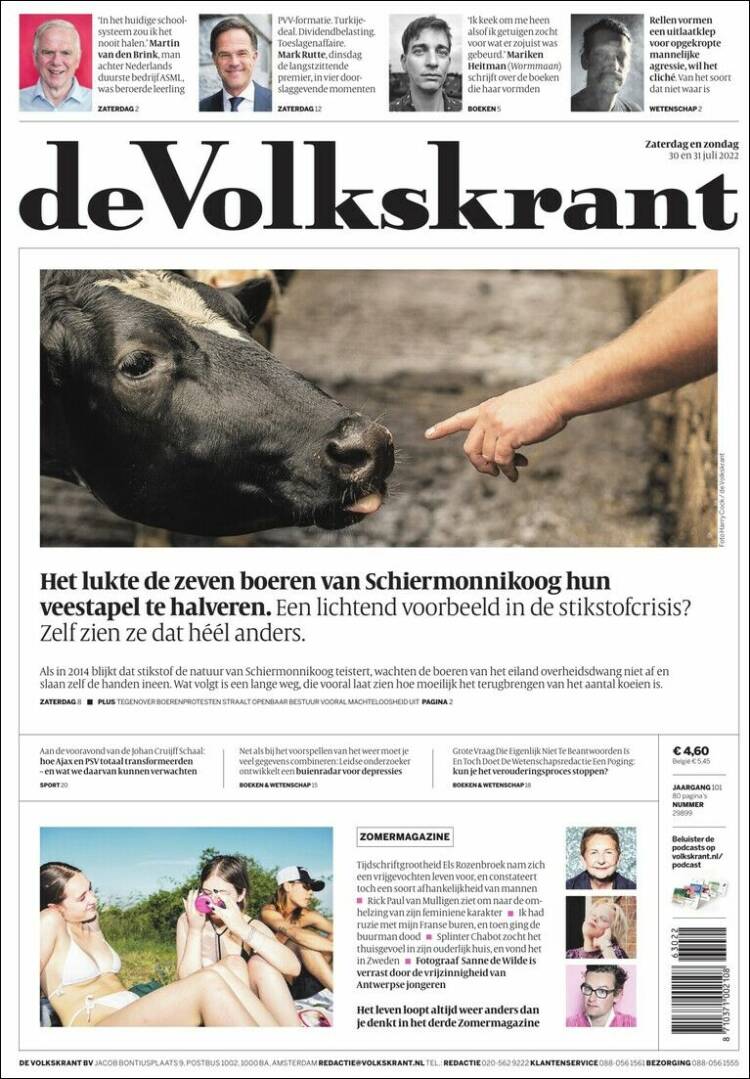 Portada de De Volkskrant (Netherlands)