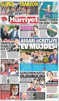 Portada de Hürriyet (Turquía)