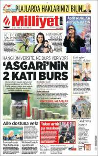 Portada de Milliyet (Turquie)