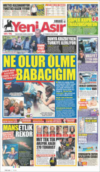 Portada de Yeni Asır (Turquía)