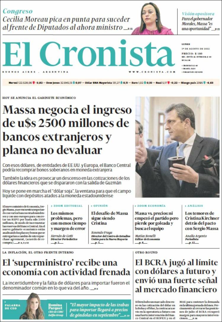 Portada de El Cronista Comercial (Argentina)